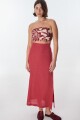 Maxi Falda Rueda Bordeaux
