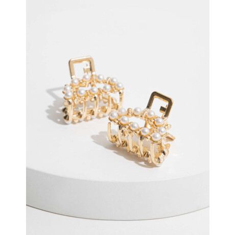 Broches Sets Perla Combinacion Bicolor