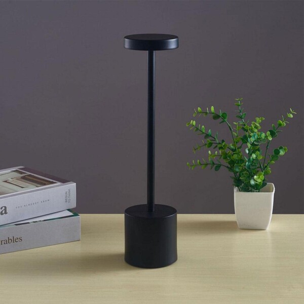 Lampara Para Escritorio Led Regulable al Tacto Inalambrica Variante Color Negro