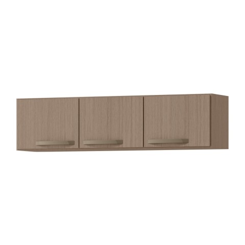 Aéreo Alacena Modular Tres Puertas Asas Polipropileno MX - MDP Noce