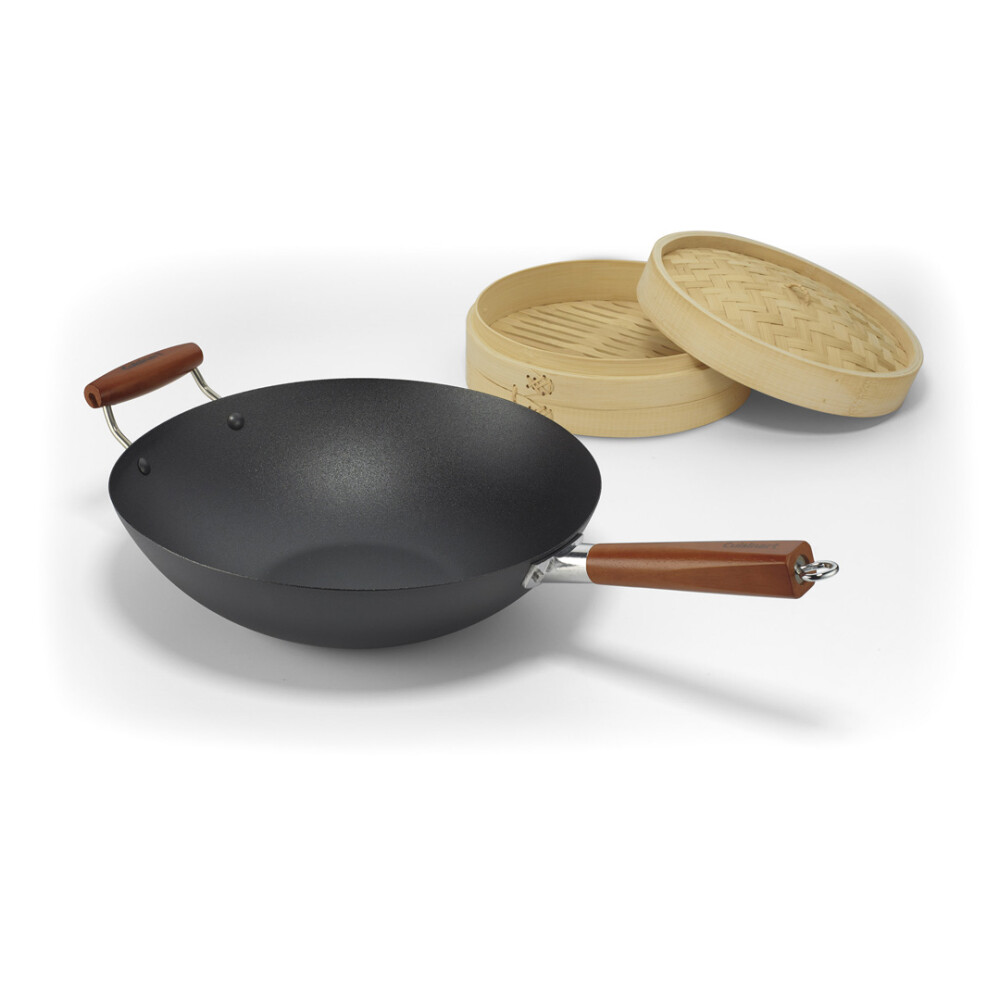 Cuisinart® WOK DE ACERO AL CARBONO 14" PRECURADO N/A