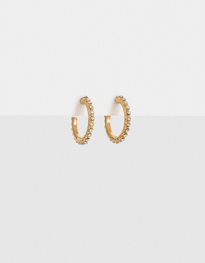 Aros Argollas Con strass Argollas Con Strass - Dorado