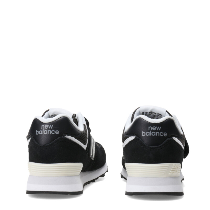 Championes de Niños New Balance P574 Velcro Negro - Blanco