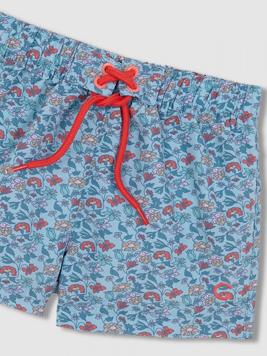 Bañador Estampado Floral Gris