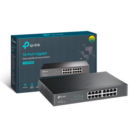 Switch TP-Link SG1016 10 100 1000 Mbps 16 Puertos Switch TP-Link SG1016 10 100 1000 Mbps 16 Puertos