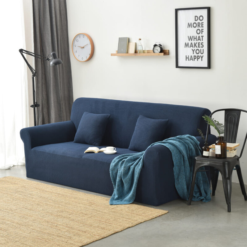 Funda sillón 3 cuerpos lisa azul