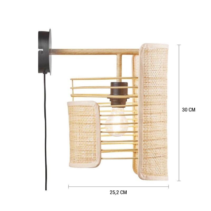 LUMINARIA DE PARED BRENDA Luminaria de Pared Brenda Wood