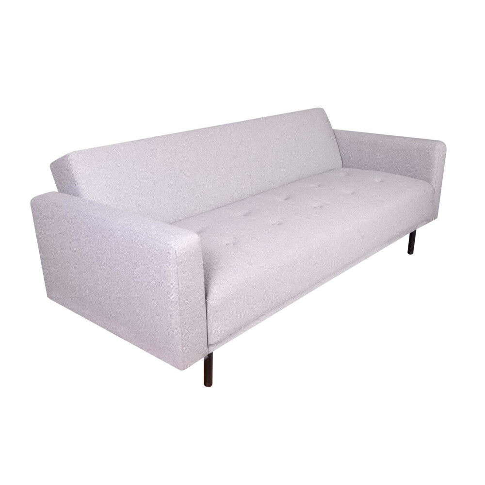 SOFÁ CAMA 2 CUERPOS TELA GRIS HUGO