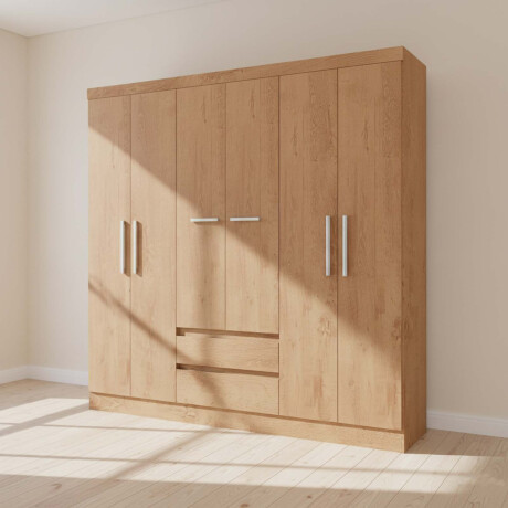 PLACARD ROPERO 6 PUERTAS MDP MARRON 0600R VIENA