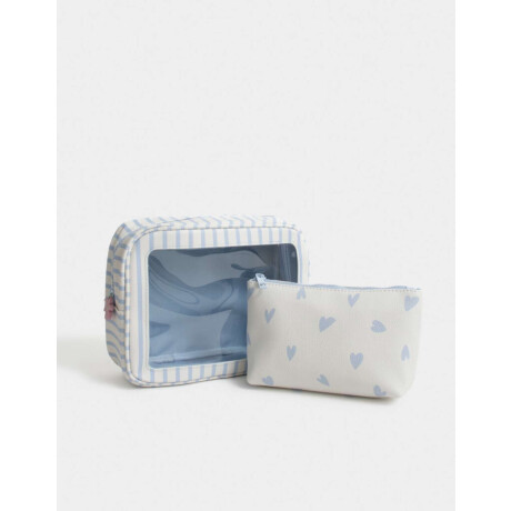 Set De Portacosméticos Estampado Rayas