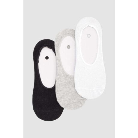 Pack x 3 medias invisible algodón en colores lisos Variante 39