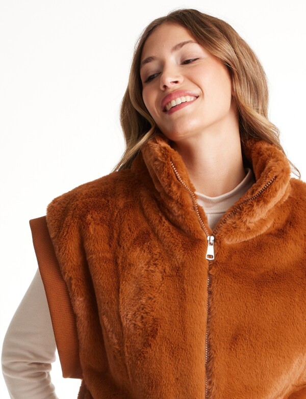 Chaleco Faux Fur TOSTADO