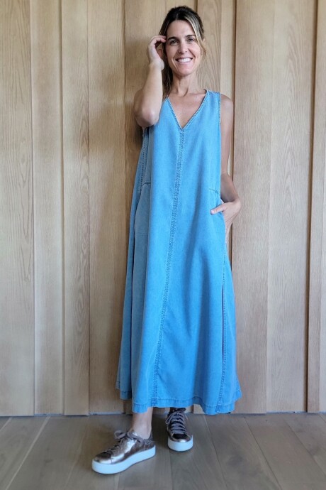 Vestido Formentera Denim celeste