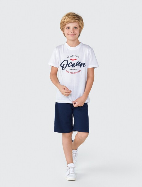 CAMISETA CON ESTAMPA BLANCO