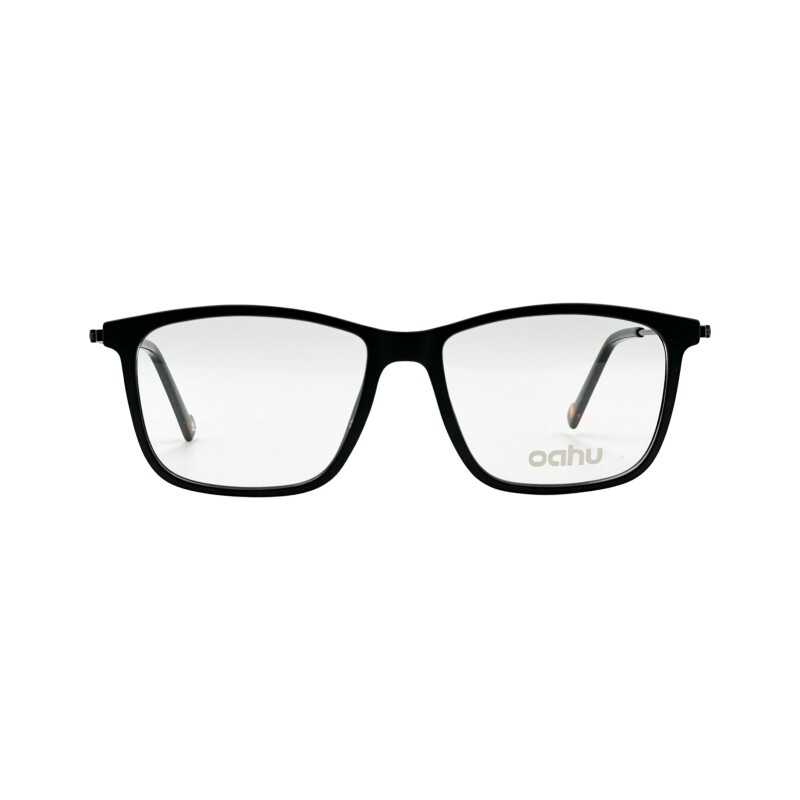 Oahu Rectangular Negro Mate Frente Acetato Patilla Metal Oahu Rectangular Negro Mate Frente Acetato Patilla Metal