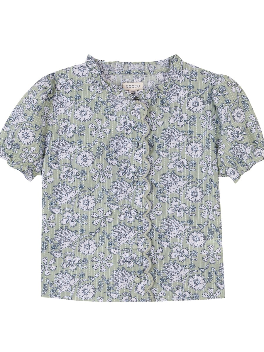 Blusa De Flores Verde