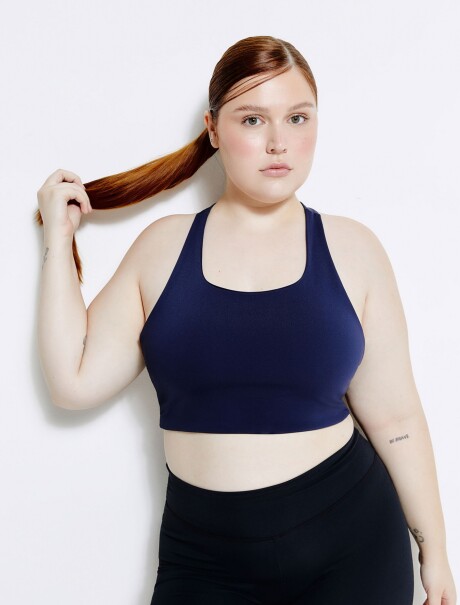 TOP DEPORTIVO HERO CON FIBRA LYCRA® AZUL
