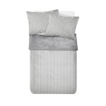 JUEGO DE SABANAS ALGODON 180H FULL 140x190+30CM RAYAS GRIS CANNON JUEGO DE SABANAS ALGODON 180H FULL 140x190+30CM RAYAS GRIS CANNON