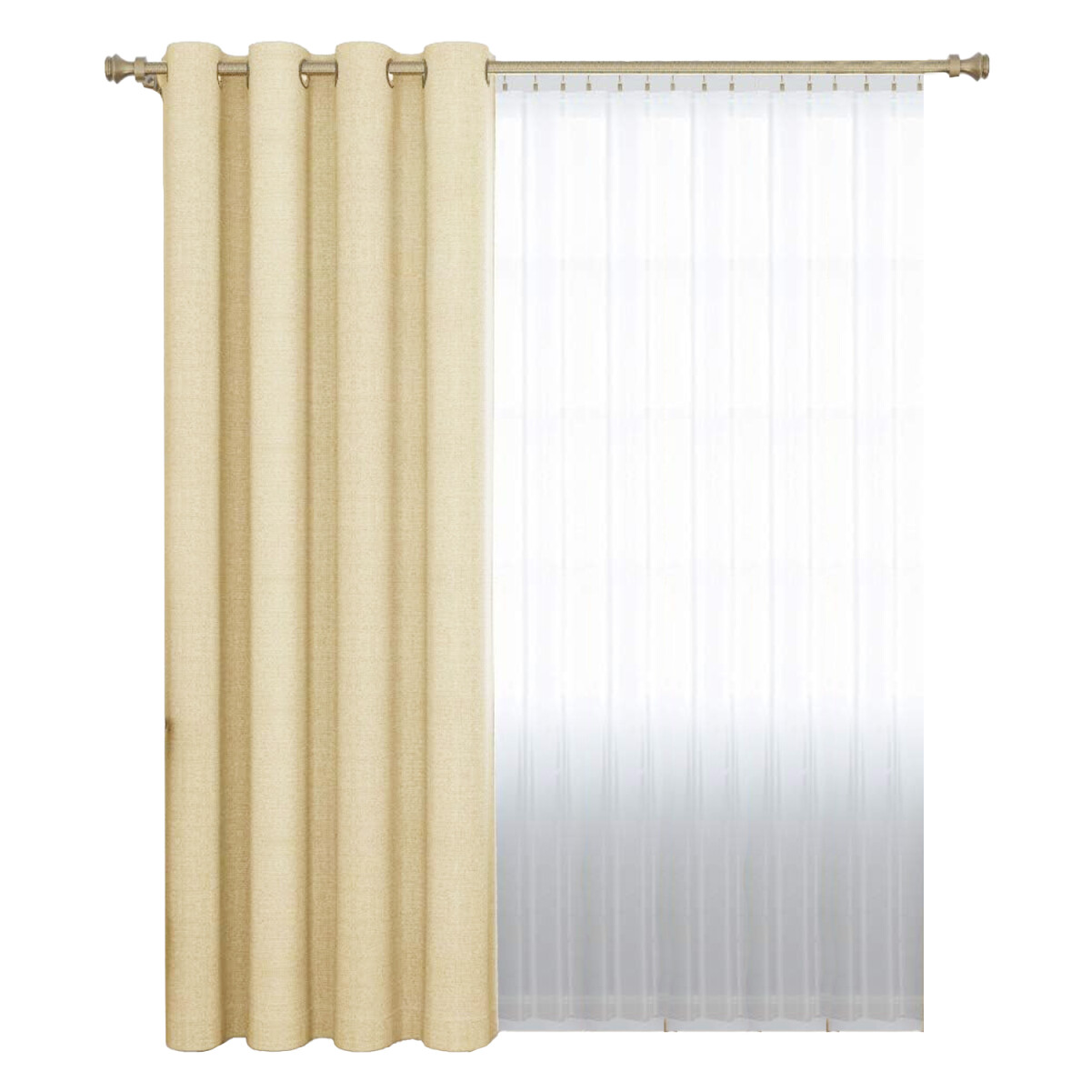 Cortina Blackout 140x230 Cm No Pasa Luz Living Dormitorio - Beige 