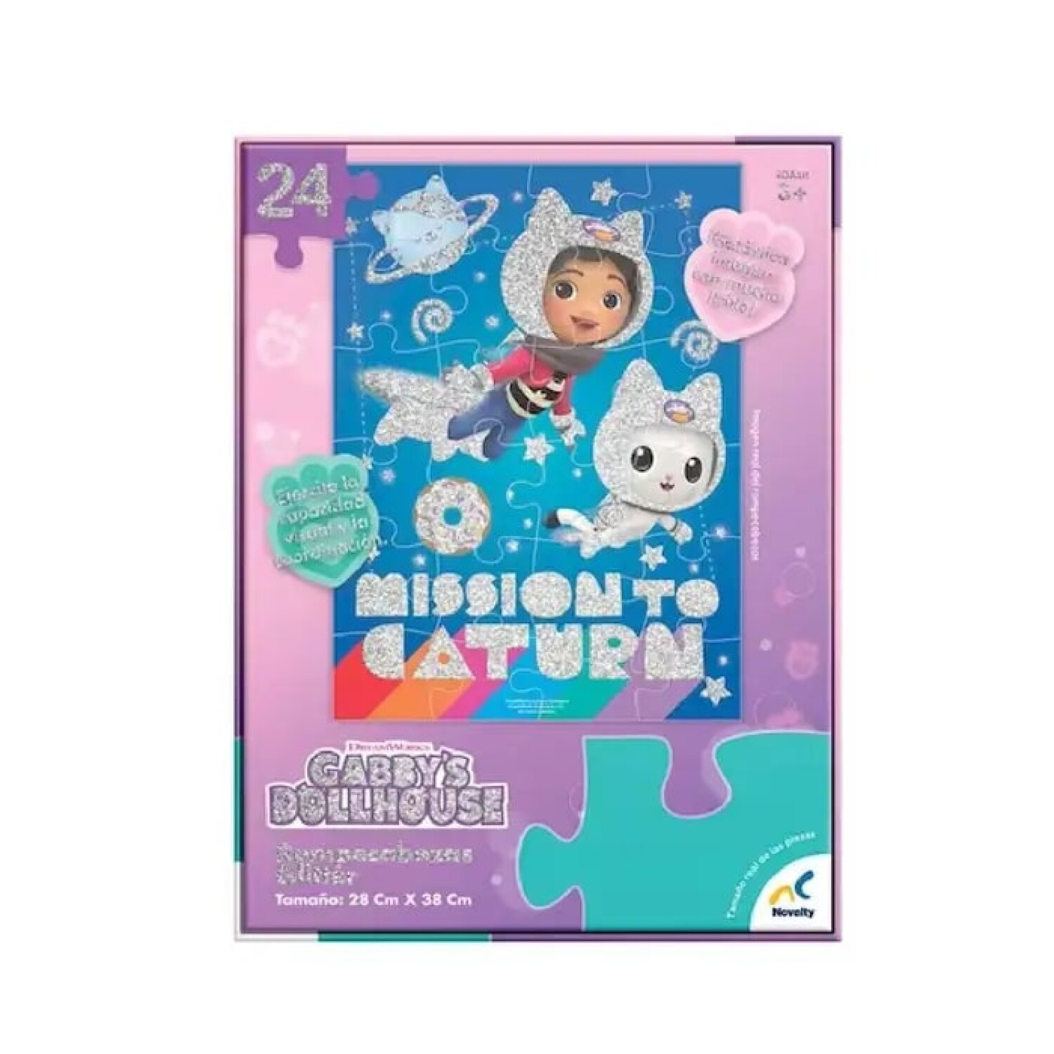 Rompecabezas Novelty Gabby's Dollhouse Glitter — Ardo Mayorista
