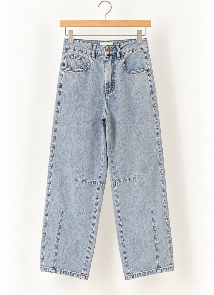 Pantalon Lotus (barrel fit) - Azul Soft 