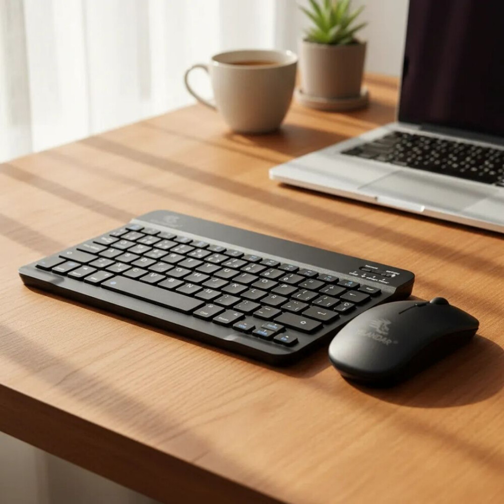 Kit Teclado + Mouse Inalámbrico NEGRO