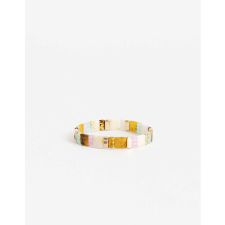 Pulsera Elástica Beads Resina Combinacion Multicolor