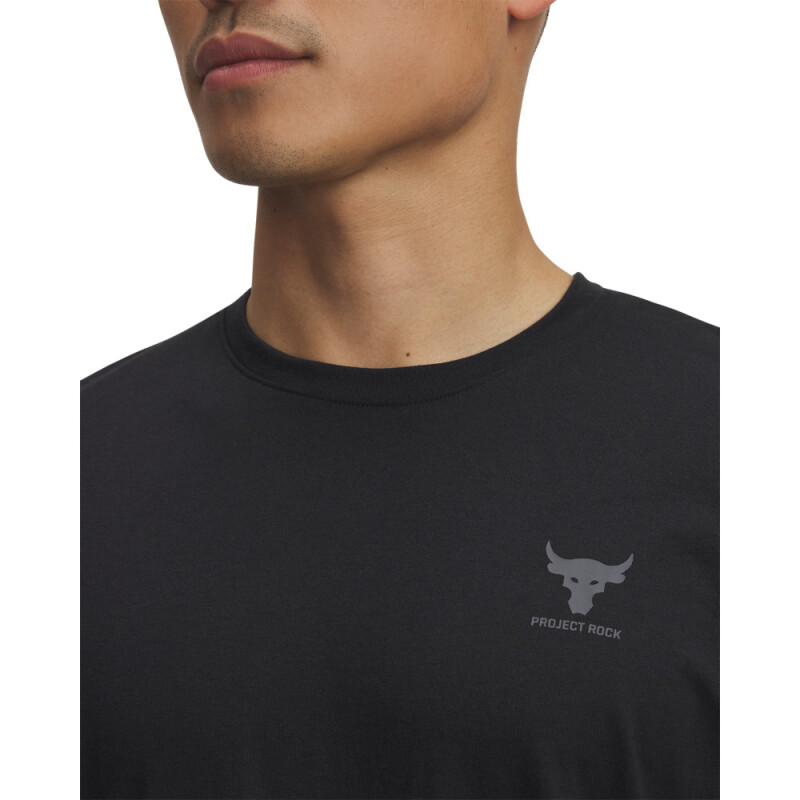 UA Pjt Rck Simple Branded SS-ORG BLK-002