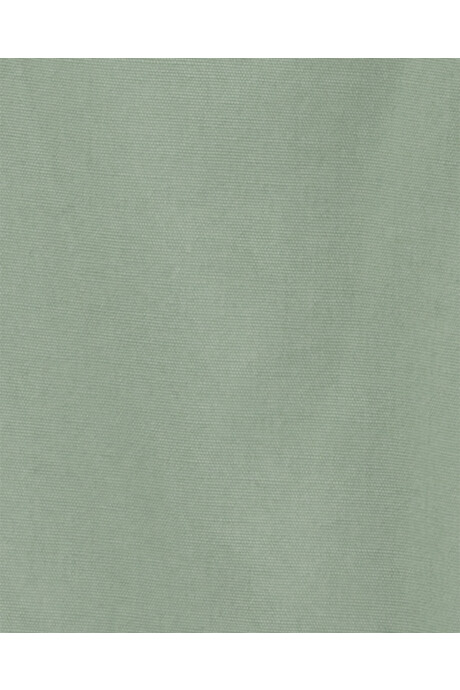 Enterito de lona, verde, con forro floral. Talles 3-24M Sin color