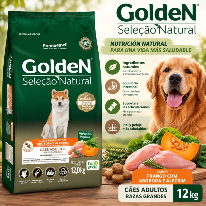 GOLDEN NATURAL PERRO ADULTO RAZA GRANDE 12 KG + 3 KG DE REGALO GOLDEN NATURAL PERRO ADULTO RAZA GRANDE 12 KG + 3 KG DE REGALO