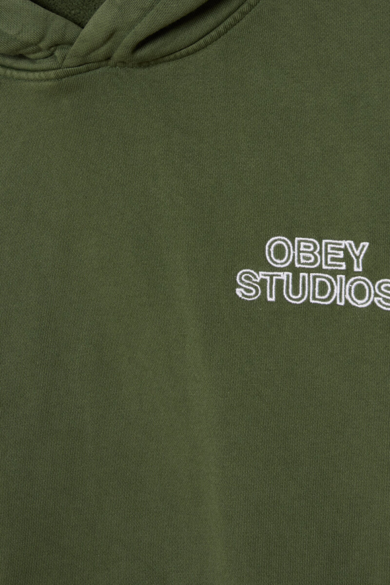 OBEY STUDIOS FADED HOOD Verde