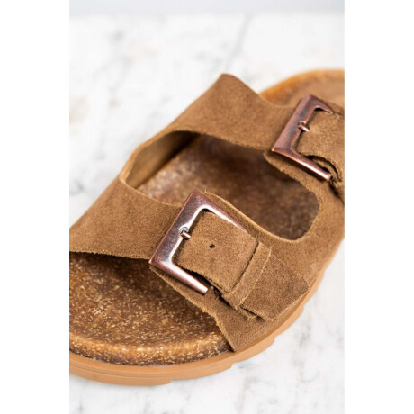 Sandalia Gamuza Camel