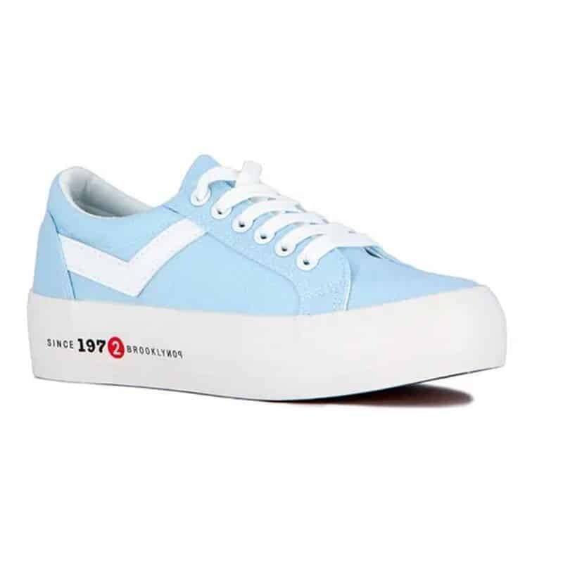 Calzado Pony Con Plataforma Verónica Rodriguez Championes Pony Old School Celeste