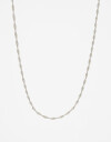 Collares Cortos Metal Collar Corto Delicado Orgánico - Plateado Rodio