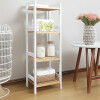 ESTANTERIA MADERA 4 ESTANTES BAMBOO COLOR BLANCO ESTANTERIA MADERA 4 ESTANTES BAMBOO COLOR BLANCO