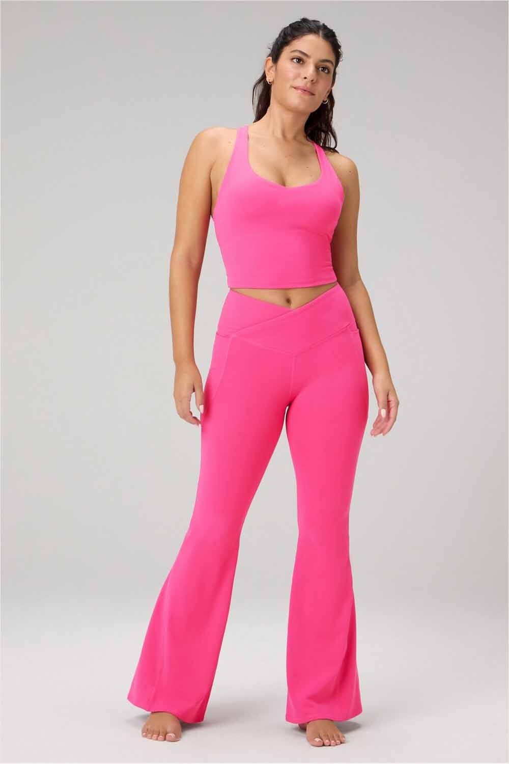 Top Anywhere Cropped Built-In Bra Mujer Pink Crush