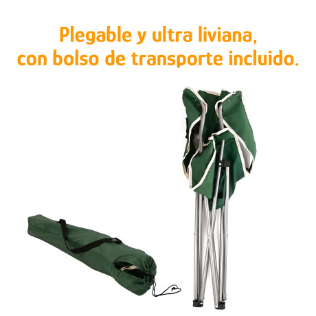 Silla Plegable Infantil 50kg Reforzada Con Portavaso Y Funda Verde