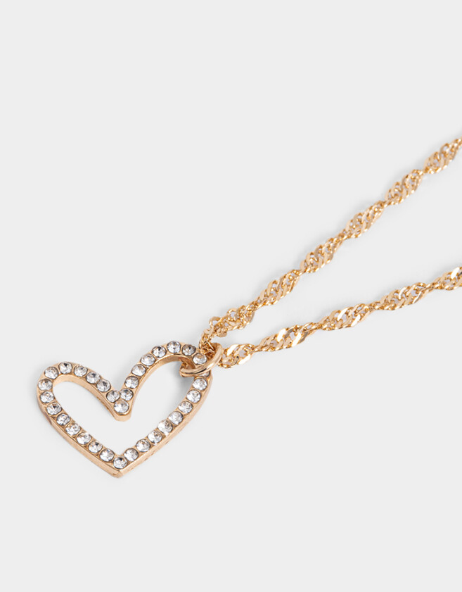 Cadena Corta con Dije Corazón Cadena Corta Con Dije Corazón Dorado - Dorado