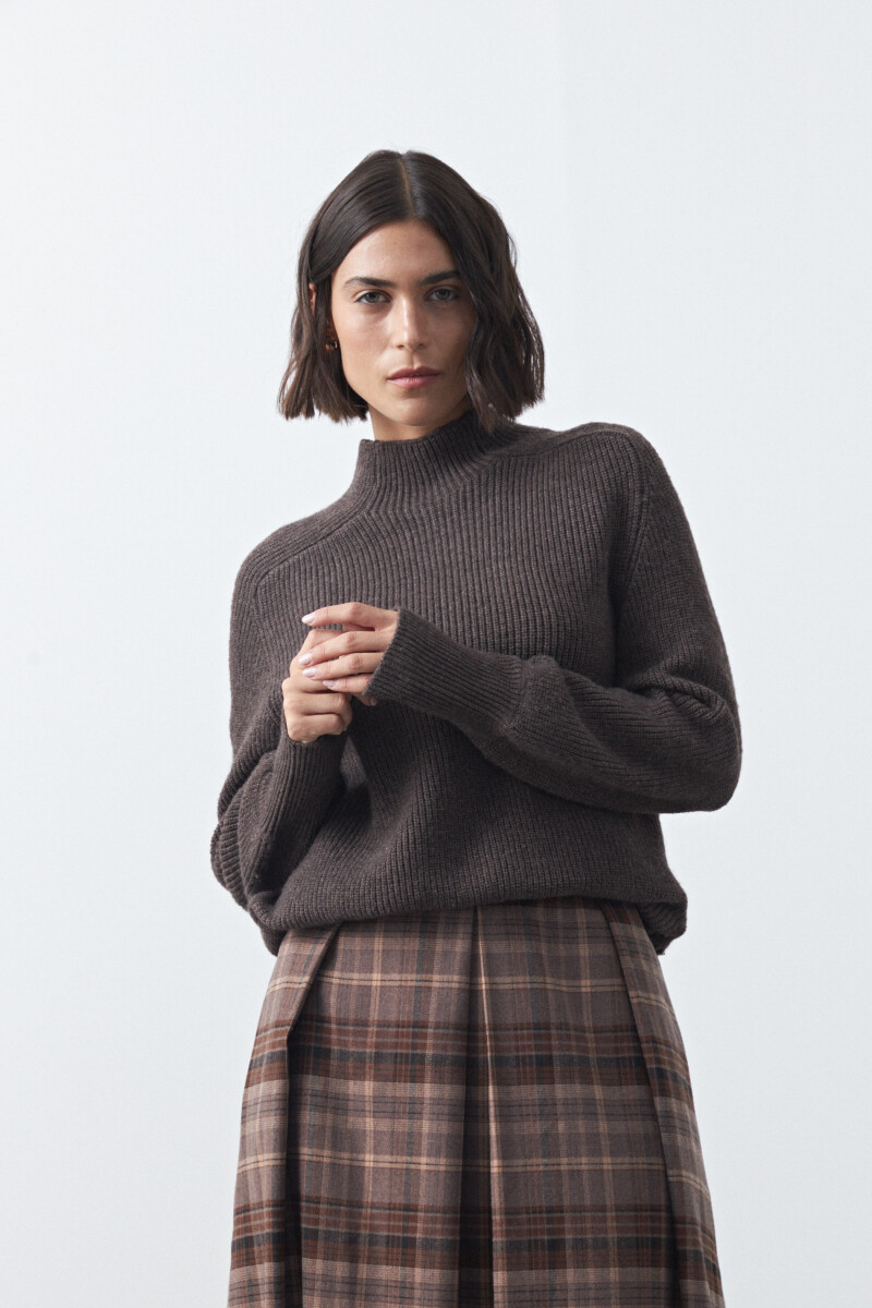 POLERA DALMA Marrón oscuro