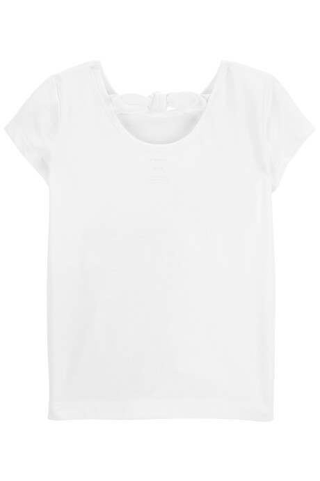 Remera de algodón, con lazo, estampa pavo real. Talles 2-5T Sin color