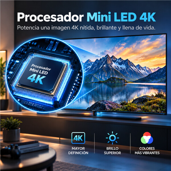 Smart Tv Samsung M70h 65" Mini Led 4k Uhd Vision Ai TV 65 SAMSUNG MINILED SAUN65M70HA