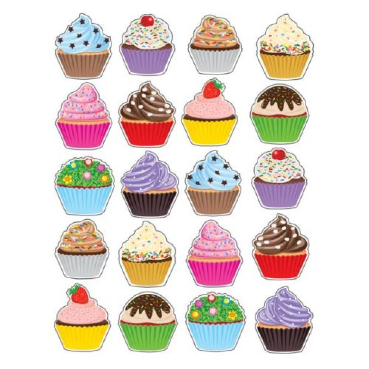 Sticker Acolchonado con glitter Cupcake - Sticker Acolchonado Con Glitter Cupcake 
