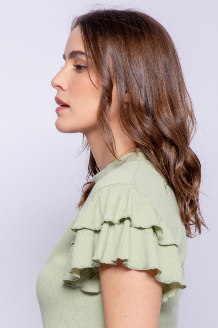 REMERA FLOWY Verde Monte