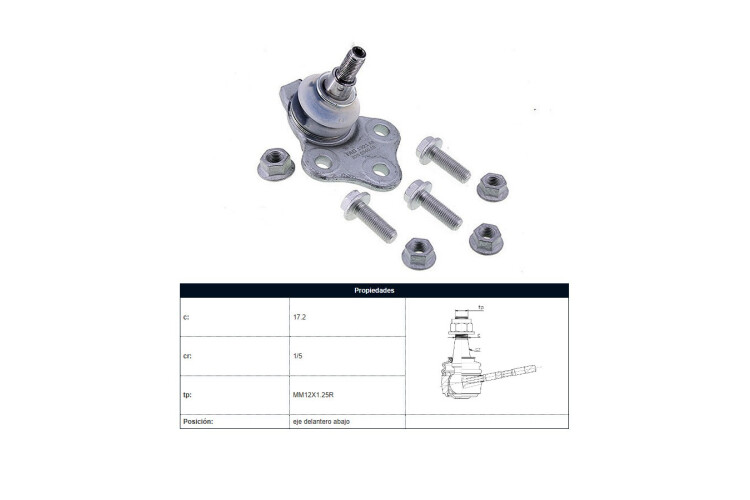 Rotula Del Renault Duster/Oroch/Captur 11-25 Der/Izq Rotula Del Renault Duster/Oroch/Captur 11-25 Der/Izq
