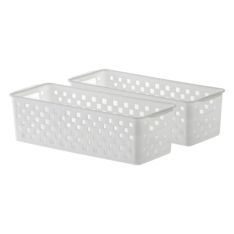 Set x3 Cesto organizador Quadratta calado P BLANCO