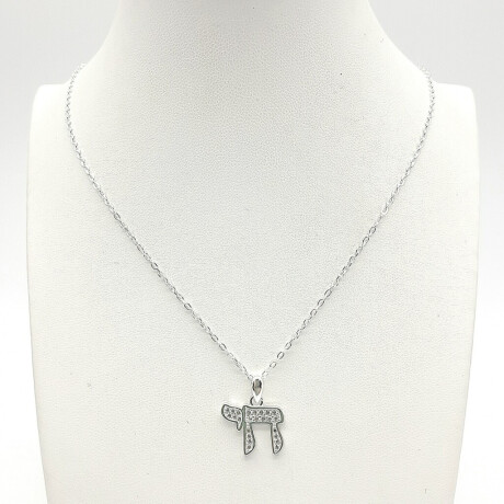 Conjunto de Cadena Forcet de Plata 925 con dije de Plata y Circonias Largo 40 cm