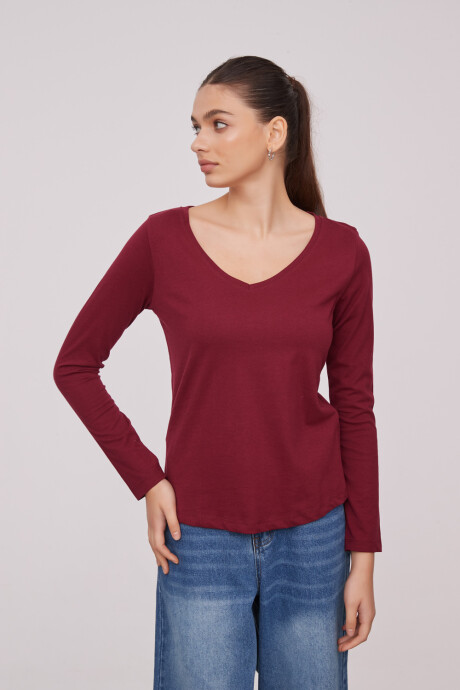 Remera Sidrale Bordeaux Oscuro
