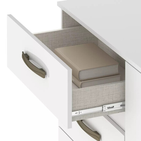 CÓMODA CAJONERA GUARDARROPA 4 CAJONES 1 PUERTA BLANCO