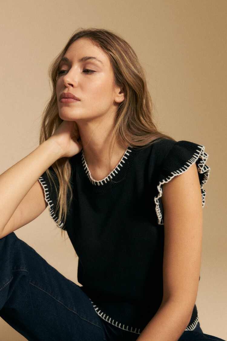 CHALECO MARGARITA Negro