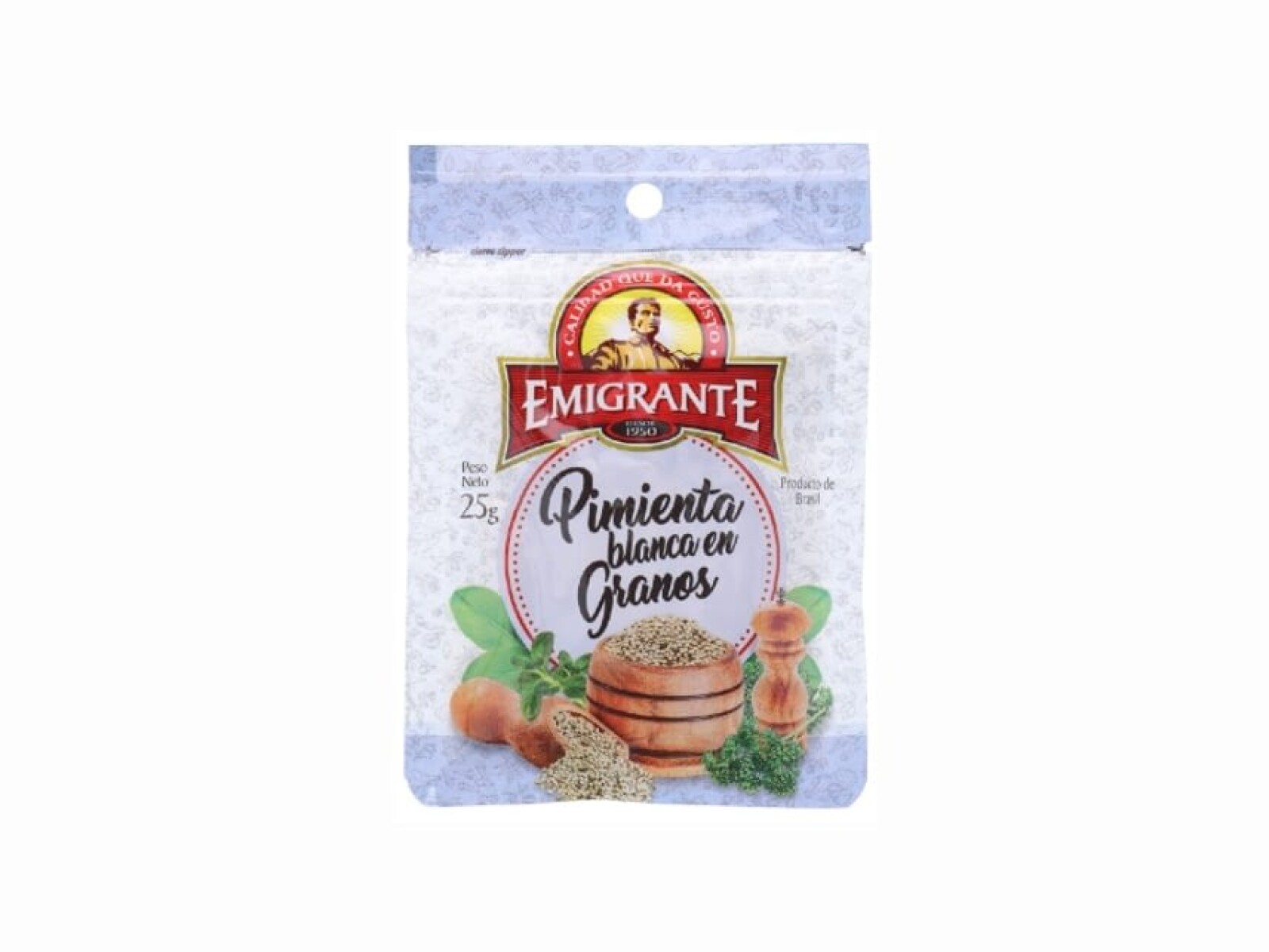 PIMIENTA BLANCA EN GRANO 25G EL EMIGRANTE 